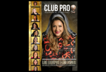 Portada de la Revista Club PRO Edición 4 con Rubí Salas Arévalo, Directora de Vinculación con la Sociedad en el Tecnológico Universitario Espíritu Santo, en el artículo principal "Sororidad como KPI". Muestra una franja dorada lateral con retratos de mujeres líderes y el eslogan "La inteligencia de los grandes negocios". Edición documentada por la Revista Club PRO bajo la dirección de Carlos DeMente en Medellín